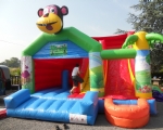 Springkasteel Springkussen Aap met Slide